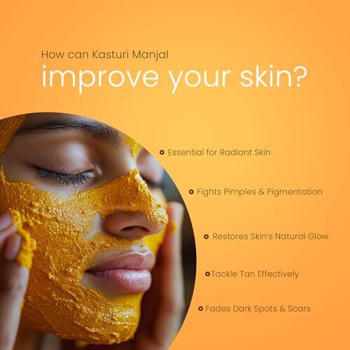 Dhathri Kasthuri Manjal Powder To Reduce Acne, Dark Spots And Marks | Wild Turmeric Powder For Tan Removal| Kasturi Haldi Powder For Face And Body - Pack Of 5