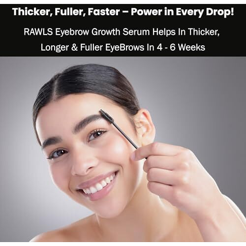 Rawls Eyelash & Eyebrow Growth Oil For Thicker & Fuller Eyebrows & Eyelashes Enriched With Almond Oil, Castor Oil, And Vitamin E | Sulphate & Paraben Free - 5 Ml
