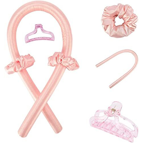 Snozio Hair Curlers Rollers For Long Heatless Curling Rod Headband Jumbo Large Big No Heat Headband With Accessory, Silk Soft Foam Hair Rollers Set, Hair Curlers To Sleep In For Made(Black Color)