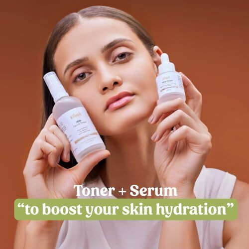 Vilvah Store Skin Hydrating Combo | Milk Drops Serum | Milk Face Toner | Minimizes Pores And Hydrates Skin | Balances & Restores Skin's Ph Levels | For All Skin Types