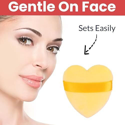 Temperia (6 Pcs) Powder Puff For Women - Makeup Face Foundation Puff Blender Sponge Set - Smooth Coverage | Ultra Soft | Travel Friendly | Reusable (Random Colors)
