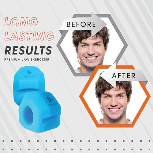 Fit Pick Pro Jawline Exerciser, Powerful Jawline Shaper Tones Jaw, Face & Neck, Jawline Exerciser Tool Men & Women - Defines Jawline, Helps Reduce Craving Stress Jaw Exerciser For Men & Women For Strengthening & Toning Facial Muscles