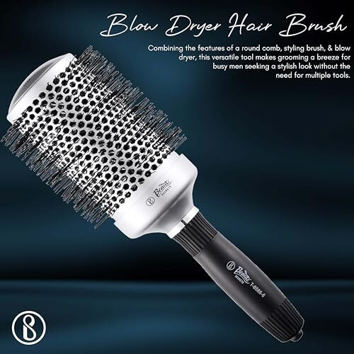 Beaut Secrets Professional Round Brush For Blow Drying Ceramic Ion Thermal Barrel Brush For Precise Styling And Maximum Volume - Lightweight Round Hair Brush For Manageable Hair (54 Mm)