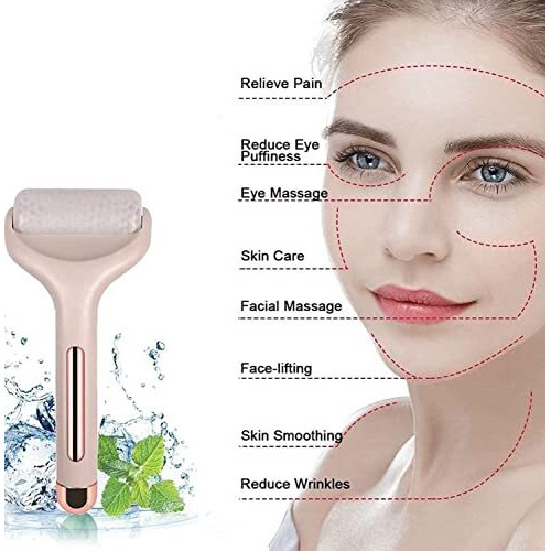 Veentus Dealsure Ice Roller Massager For Face Cooling Neck Skin Tightening Roller Brighten Complexion And Reduce Anti- Wrinkles Facial Skin Lifting, Under Eye Puffiness Massager