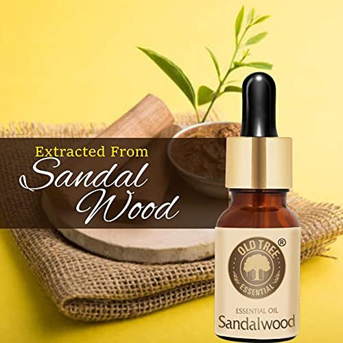 Old Tree Pure Sandalwood Essential Oil For Fragrance, Skin, Bathing (30Ml) - Chandan Oil With Dropper For Stress Relief & Relaxation - Organic Oil For Aromatherapy, Diffuser, Soap & Candle Making