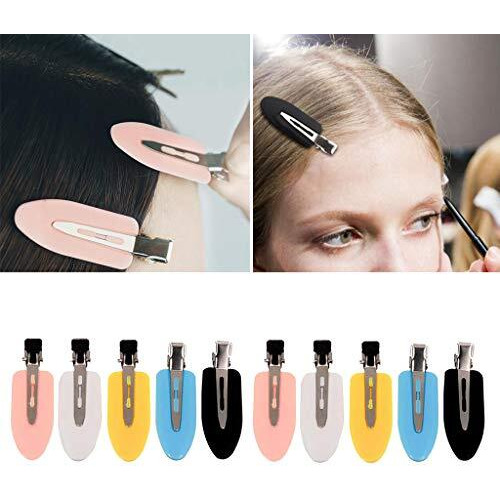 Street27 Multicolor No Bend Hair Clips Pin Curl Clips Makeup No Crease Hair Clips For Women (Pack Of 10)