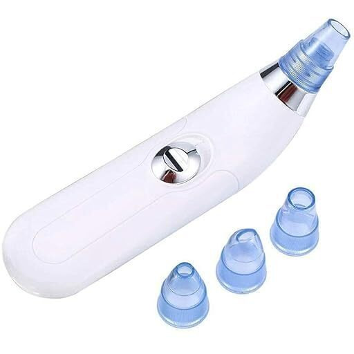 Pure Nest 4-In-1 Blackhead Remover  Multi-Function Pore Cleaner, Acne Extractor & Vacuum Suction Tool For Men & Women (White)