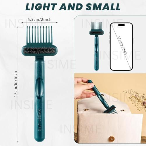 Insime 2 In 1 Premium Hair Brush Cleaner | Comb Cleaner Brush Tool Hairbrush Cleaner | Effective Hair Cleaning Brush Comb For Easily Removing Hair And Dust From Combs And Brushes