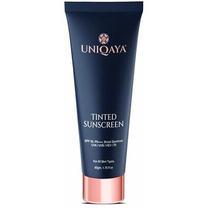 Uniqaya Tinted Sunscreen Spf 50 Pa+++|Tinted Sunscreen For Men & Women Sunscreen For Oily Skin & Dry Skin |Blue Light Protection No White Cast, Lightweight