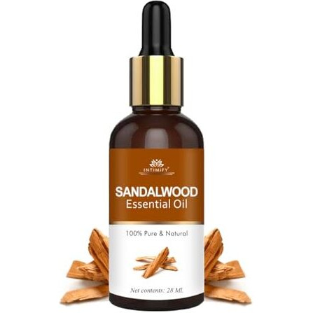 Intimify Sandalwood Essential Oil, Used For Face, Skin, Diffuser, Chandan Oil With Dropper For Soap Making, Bathing 28 Ml (Pack Of 1)
