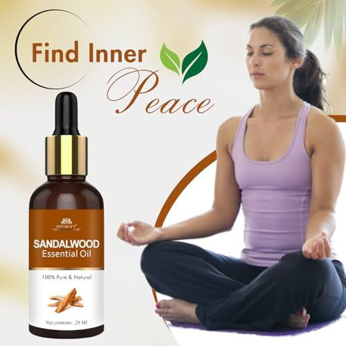 Intimify Sandalwood Essential Oil, Used For Face, Skin, Diffuser, Chandan Oil With Dropper For Soap Making, Bathing 28 Ml (Pack Of 1)