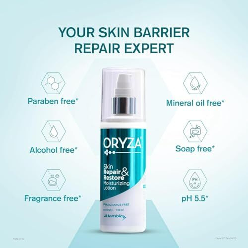Alembic Oryza Lotion The 311 Hydrating Lotion For Dry/Sensitive Skin,Long Lasting Moisturizer For Face & Body,Enriched With Ceramide & Hyaluronic Acid,Skin Repair,For Men & Women 100 Ml,Pack Of 1