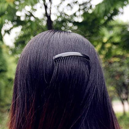 Dazzlediva Thin Side Comb 4Pcs (Black) Hair Clip Hairpin Plastic Hair Slides Side Comb Juda Pin Slide Clip Hairpin Side Combs Hair Accessories For Women And Girls Pack Of 4