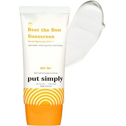 Put Simply Korean Broadspectrum Sunscreen Spf 50 Pa++++ | For Dry, Oily & Sensitive Skin | Niacinamide & Ceramides | No White-Cast, Lightweight, Non-Greasy & Photostable | For Men & Women | 50 Ml