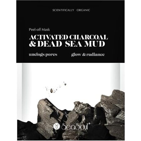 Sea Soul Detox Peel-Off Mask - 20 G | With Activated Charcoal & Dead Sea Mud | Brightens Skin, Unclogs Pores & Enhances Radiance | Deep Cleansing Face Mask