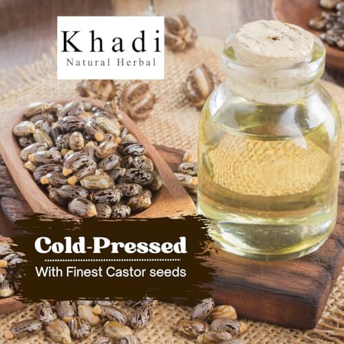 Khadi Natural Herbal Castor Oil For Hair Growth | Cold Pressed Castor Oil For Skin And Healthy Hair Growth | Pure And Natural Castor Oil (Pack Of 100Ml)