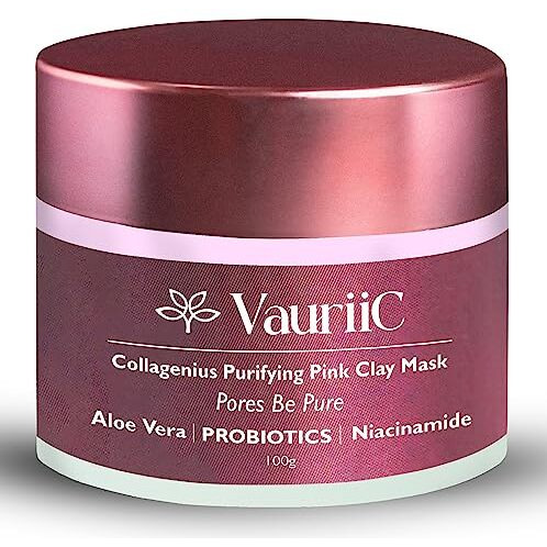 Vauriic De-Tan Face Mask For Glowing Skin| Clay Mask With Lactic Acid For Tan Removal, Reduction In Blackheads, Instant Brightening| New-Age Ubtan Face Pack For All Skin Types | Men & Women- 100G