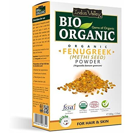 Indus Valley Bio Organic Natural And Pure Fenugreek Powder (Methi Powder) With Hibiscus Powder | Hibiscus Rosa-Sinensis For Skin Care & Hair Care (100G*2200G)