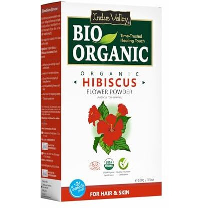 Indus Valley Bio Organic Natural And Pure Fenugreek Powder (Methi Powder) With Hibiscus Powder | Hibiscus Rosa-Sinensis For Skin Care & Hair Care (100G*2200G)