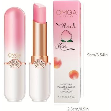 Shopvilla Omga Glimmer Balm, Peach Tinted Lip Balm Long Lasting Ph Lipstick, Color Changing Lipstick Natural Chapstick, Glitter Pink Shade Lipstick, Color Changing Lipstick Balm