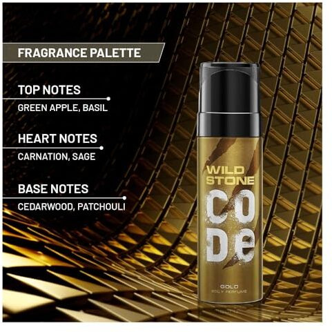 Wild Stone Code Gold And Chrome Body Perfume For Men, Pack Of 2 (150Ml Each)|No Gas Deodorant|Long Lasting Body Spray