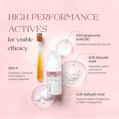 Skininspired Foaming Daily Use Face Wash (100Ml), Aha & Bha Natural Face Cleanser For Glowing Skin, Hyaluronic Acid, Pentavitin, Best For Normal, Dry & Combination Skin, Good For Winters, Women & Men