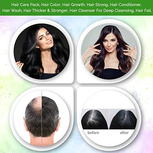 Natural And Herbal Products Black Hair Colour Powder For Women Men, Black Hair Color Powder, Best Natural Mehendi Powder For Black Hair Color, Henna Powder For Hair Black Color, Pure Organic - 1 Count