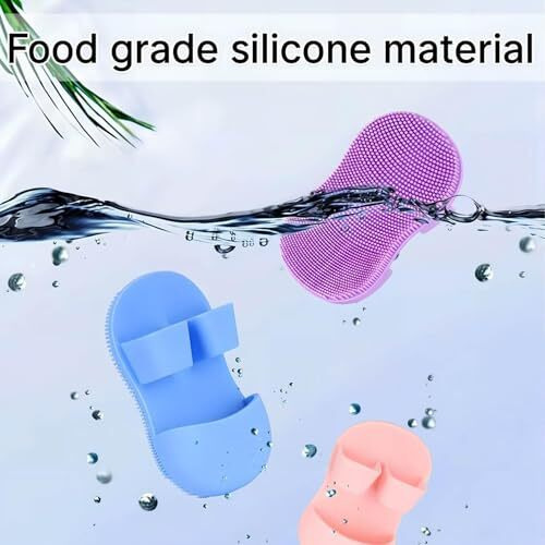 Face Scrubber For Women And Men,Silicone Facial Cleansing Brush For Deep Cleansing And Exfoliating Soft Face Brush, Facial Cleansing Brush, Acne Blackheads Removing Pack Of 2 (Multi Coloure)