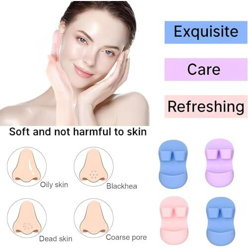 Face Scrubber For Women And Men,Silicone Facial Cleansing Brush For Deep Cleansing And Exfoliating Soft Face Brush, Facial Cleansing Brush, Acne Blackheads Removing Pack Of 2 (Multi Coloure)