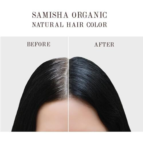 Natural Hair Colour Without Chemical Samisha Natural Black Hair Colour | Ammonia Free Hair Colour Damage Free | Organic Hair Colour With 6 Herbal Extracts 100% Grey Coverage & Long Lasting Herbal Hair Colour For Women