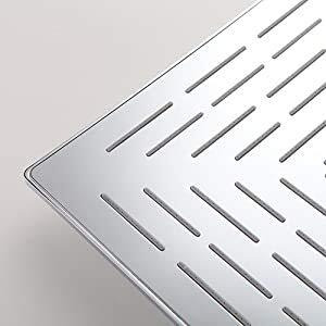 Marcoware Stainless Steel Heavy Duty Maze Square Overhead Shower 8 X 8 Inches Rain Shower Head For Bathroom Without Arm, Chrome, Polished Finish