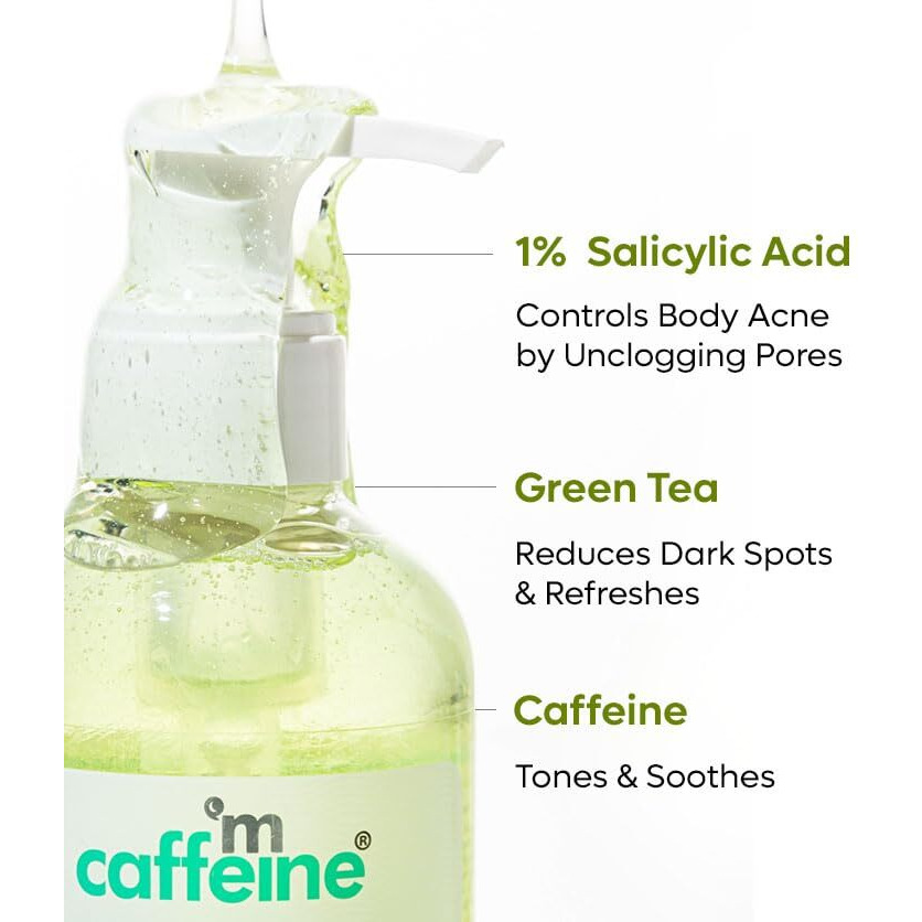 Mcaffeine Salicylic Acid Body Wash Pack Of 2 | Value Pack Combo For Acne Control | Shower Gel For Control Of Body Acne & Back Acne | For Men And Women | Caffeine Body Washes | Shower Gel