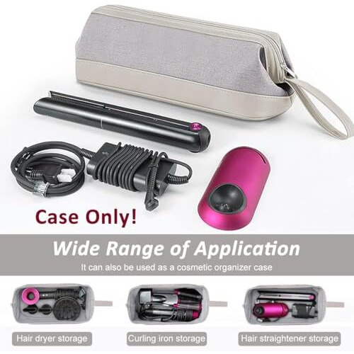 Maycreate Airwrap Nylon Travel Case For Dyson/Shark Flexstyle, Travel Pouch Compatible With Dyson Airwrap/Shark Flexstyle Complete Styler And Attachments, Travel Bag For Shark Hair Dryer Curling Iron