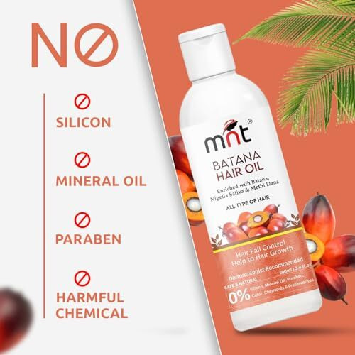 Mnt Batana Oil For Hair Growth With Methi Dana & Curry Leaf | Promotes Thicker, Shiny, Stronger & Healthy Hair | Pure Batana Oil For Hair Growth And Hair Fall Control | 100 Ml