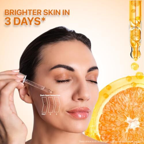 Vauriic Skin Brightening Vitamin C Face Serum 40 Ml For Glowing Skin, Anti-Aging, Reduce Dark Spots & Fine Lines, Visibly Minimizes Spots, Reveals Even Skin Tone, Boost Skin Collagen, Reduce Blemishes, Acne & Tanning With Glycolic Acid, Hyaluronic Acid & Niacinamide | Men & Women | All Skin Types