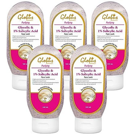 Globus Pimple Clear Face Wash With Glycolic & Salicyclic Acid - 100 Ml (Pack Of 5)