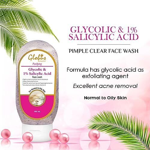 Globus Pimple Clear Face Wash With Glycolic & Salicyclic Acid - 100 Ml (Pack Of 5)