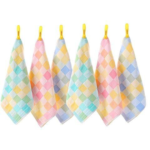 Cluze Women's Soft Cotton Face Towel - Cotton Handkerchief For Women's & Kids (10X10 Inch) (Pack Of 6)