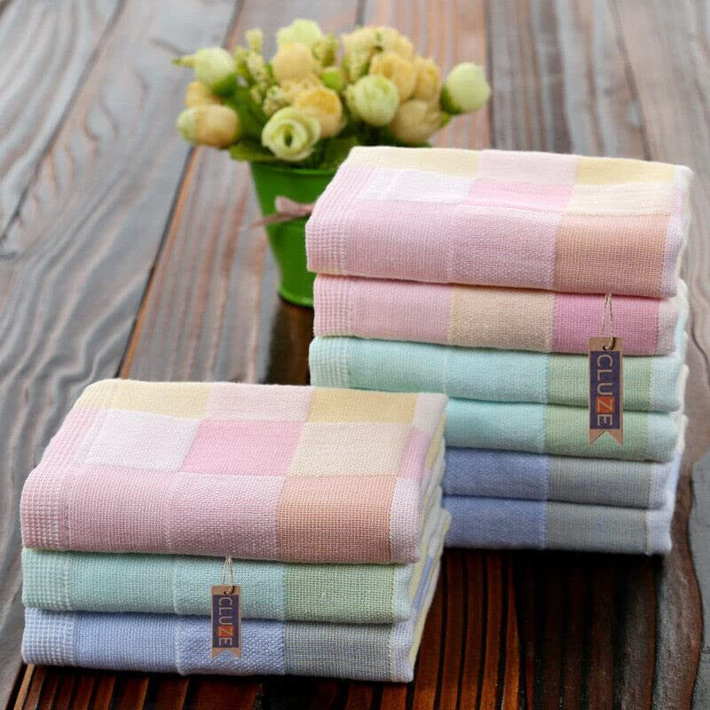 Cluze Women's Soft Cotton Face Towel - Cotton Handkerchief For Women's & Kids (10X10 Inch) (Pack Of 6)
