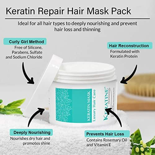 Keratine Professional Combos (Repair Mask For Chemically Treated Hair Type), Floral, 1 Count