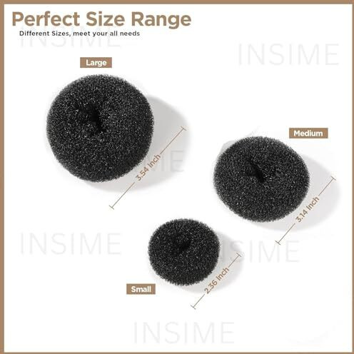 Insime Donut Bun For Hair | Donuts Bun For Women Shaper Set | Jura Hair Bun Maker For Hair Doughnut Bun Maker Set For Short Or Thin Hair (3 Sizes)