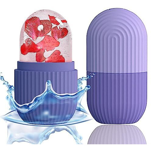 Lexun Ice Roller For Face Neck & Eyes Massage, Reusable Facial Tool For Glowing & Tighten Skin, Enhance Your Natural Glow And De-Puff The Eye Area Neck Massager, Cryotherapy For Face