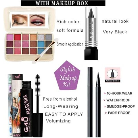 G4U Makeup Kit For Women, All In One Makeup Kit Set With Makeup Box 001