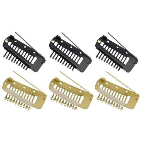 Maycreate 6Pcs Chunni Clips Dupatta Clips For Hair,Dupatta Pin For Bride Veil,Strong Grip Stainless Steel Bridal Dupatta Setting Clip With Safety Pins,Headscarf Or Hair Extensions Clips,Multicolor