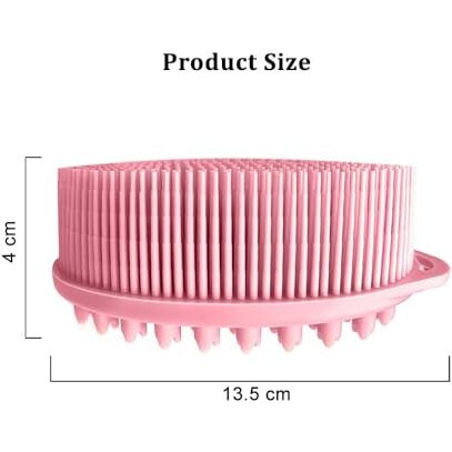 Inovera (Label) Silicone Bathing Scrubber - Exfoliating Cleaning Bath Brush  Soft Body Wash Shower Brushes (Rose Gold)