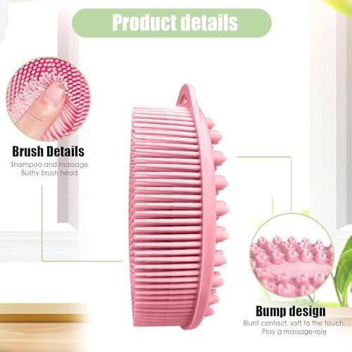 Inovera (Label) Silicone Bathing Scrubber - Exfoliating Cleaning Bath Brush  Soft Body Wash Shower Brushes (Rose Gold)