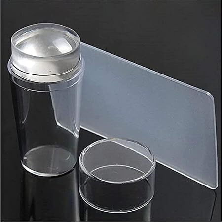 Aadav Silicone Soft Nail Stamper Scraper Polish Image Paint Stamp Nail Art For Girl's