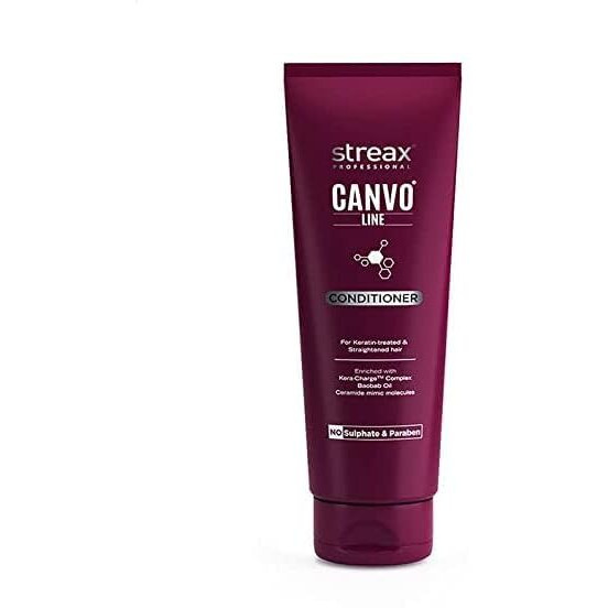 Streax Professional Canvoline Shampoo 300Ml & Conditioner 240 Ml Combo Pack Of 2 (For Straightening Hair)