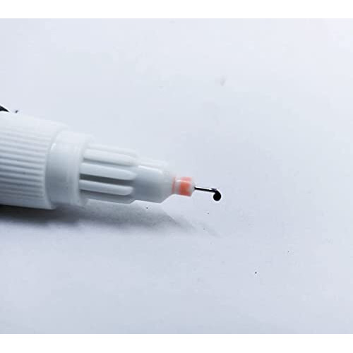 Episkey Nail Art Design Dotting Painting Drawing Uv Polish Brush Pen Tools Set Kit Nail Art Pack Of 2 (White Black) (Nail Art Wb)