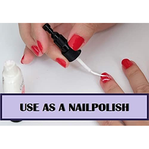 Episkey Nail Art Design Dotting Painting Drawing Uv Polish Brush Pen Tools Set Kit Nail Art Pack Of 2 (White Black) (Nail Art Wb)